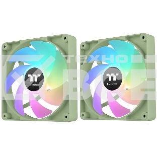 Комплект вентиляторов для корпуса Thermaltake CT120 ARGB (2 шт.) зеленый, 120 мм, 2000 об/мин, 25.8 дБ, 4 pin