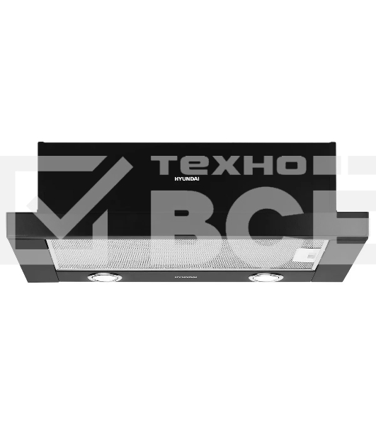 Вытяжка встраиваемая Hyundai HBH 6232 BK черный управление: кнопочное (1 мотор)