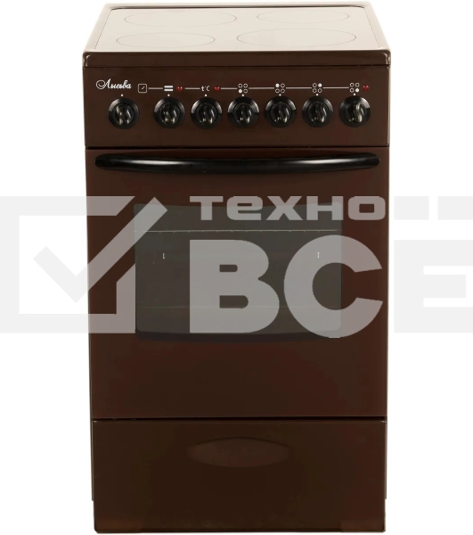 Электрическая плита Лысьва EF4005MK00 коричневый стеклокерамика (без крышки)