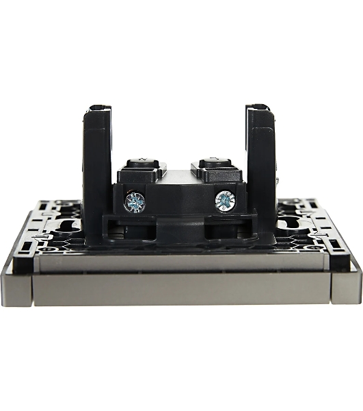 Розетка IEK FORTE&PIANO FP518 без заземления винтовое крепление 10А сталь