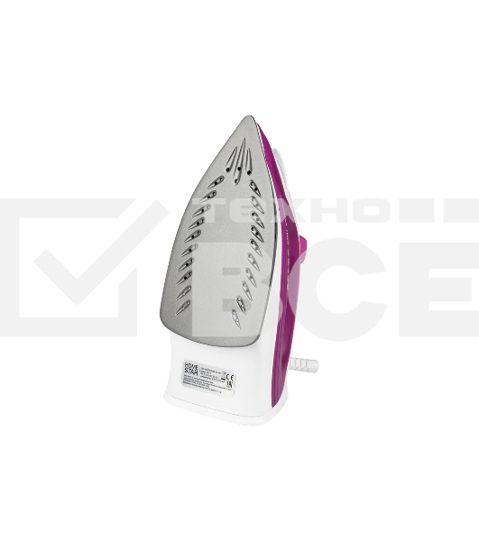 Утюг HOMESTAR HS-4007 1800 Вт, пар, спрей, самоочистка, тефлоновая подошва, белый/фиолетовый