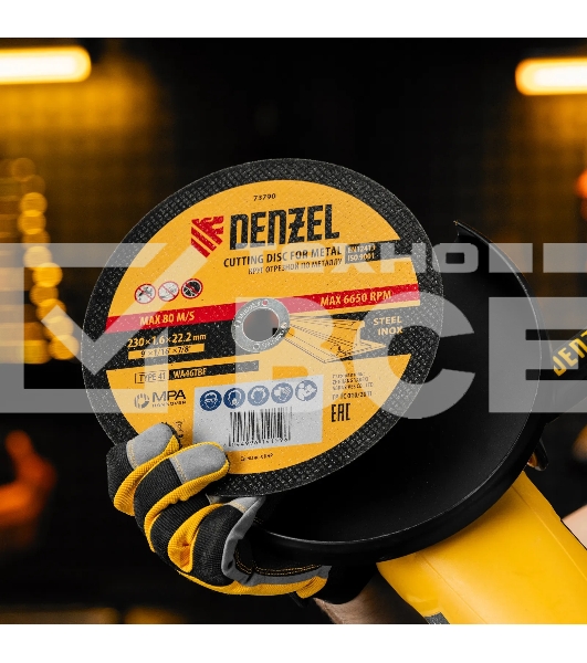 Круг отрезной по металлу, 230 х 1,6 х 22,2 мм, WA46TBF Denzel
