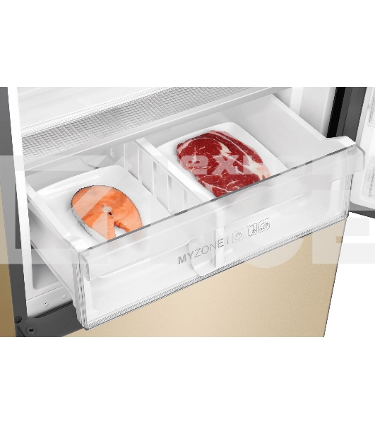 Холодильник Haier C4F640CGGU1 золотистый двухкамерный 285/115л морозилка снизу, No Frost