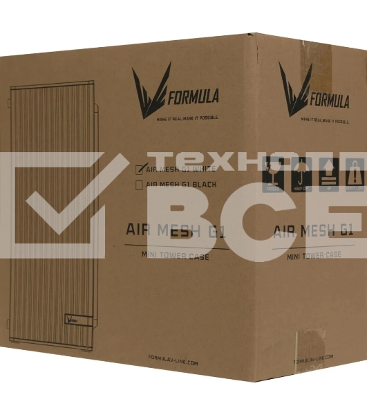 Компьютерный корпус AeroCool/Formula Air Mesh G1 белый без БП mATX 1x80мм 2xUSB 2.0 1xUSB3.1 audio bott PSU