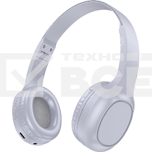 Беспроводные/проводные наушники Hoco W46 голубой/серый, накладные, Bluetooth + проводной, до 20 ч