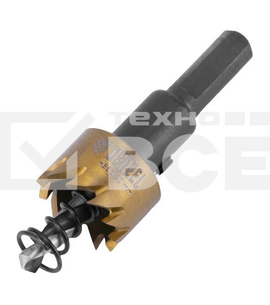 Коронка по металлу Denzel HSS, 20 мм, нитридтитановое покрытие