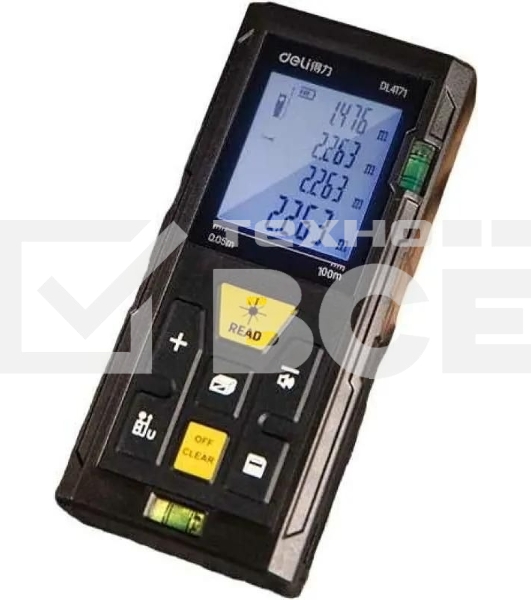 Лазерный дальномер Deli DL4171 (Диапазон измерения 0,05~100м, точность измерения: ±3мм)