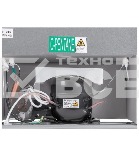 Холодильник Hyundai CT2551WT белый двухкамерный 166/40л морозилка сверху