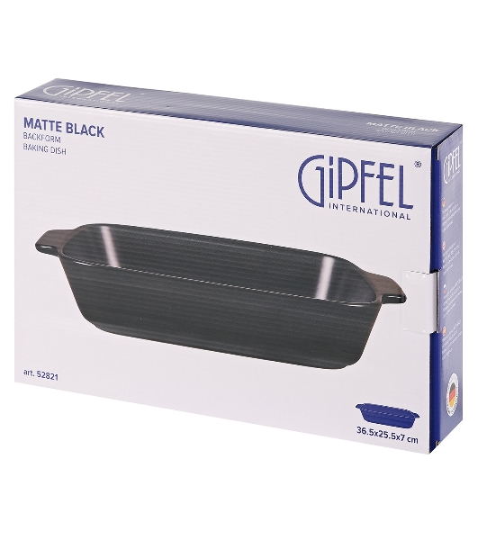 Форма для запекания MATTE BLACK квадратная 29,5x25,5x6,9см, жаропрочная керамика