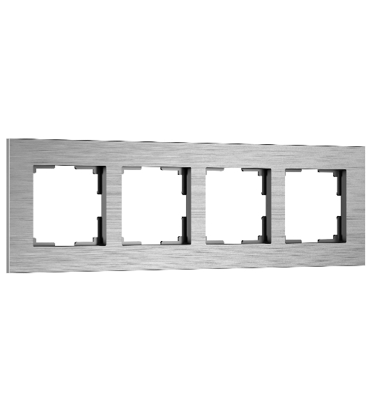 Рамка на 4 поста WERKEL AluMax (алюминий) W0043506