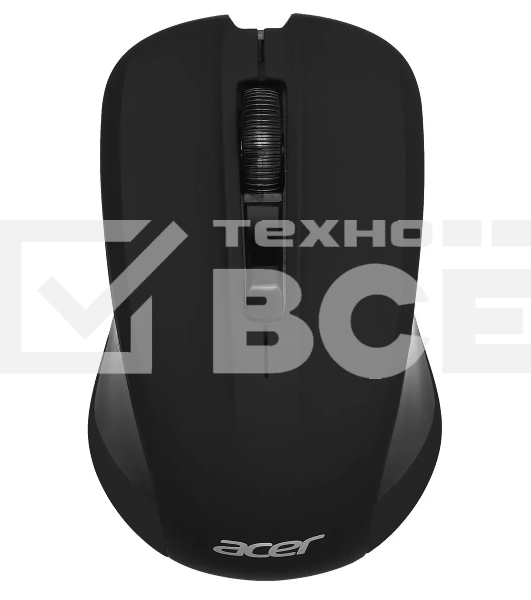 Мышь беспроводная Acer OMR010 черный, 1200 dpi, радиоканал, USB, кнопки - 3