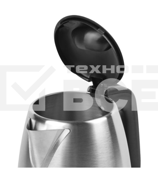 Чайник Centek CT-1070 матовый черный/серебристый 1.5л
