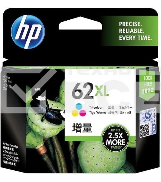 Картридж струйный HP 62XL C2P07AE многоцветный (415стр.) для HP OJ 200