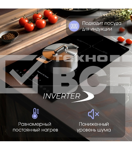 Индукционная варочная панель Zigmund & Shtain CI 60.3 B черный