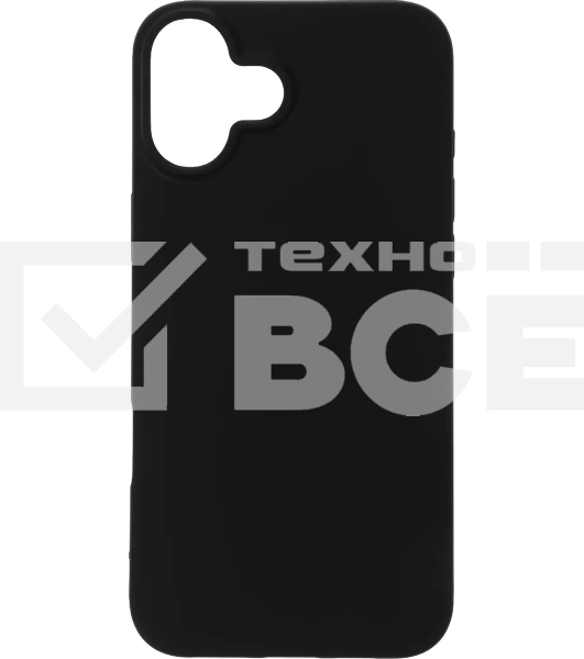 Чехол (клип-кейс) BoraSCO для Apple iPhone 16 Plus Silicone Case черный (73521)