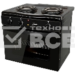 Плита электрическая Злата 231Т черный, конфорок 2 шт, духовка 25 л, 43 см x 47 см x 50 см, фото 1