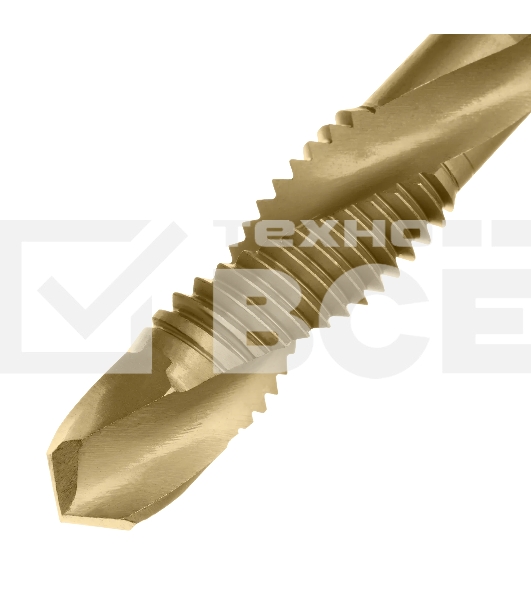 Сверло-метчик Denzel М12 х 1,75 мм, Р6М5