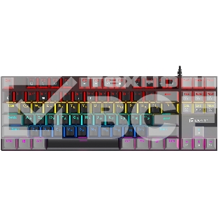 Клавиатура проводная Oklick K600X механическая черный/серый USB Multimedia for gamer LED