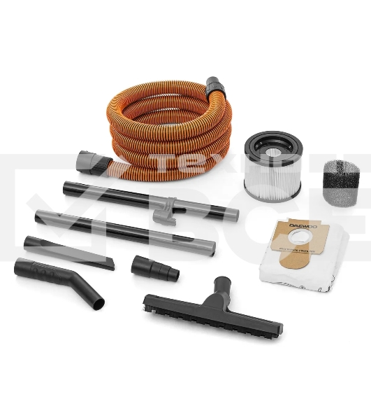 Строительный пылесос Daewoo DAVC 2014 1400Вт (уборка: сухая/сбор воды/выдув) оранжевый