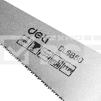 Ножовка по дереву Deli DL6850 500мм Материал: 65Mn. Термообработанная поверхность. Зубья пилы: 7 TPI. Шлифовка зубов с 2-х сторон. Литая ручка из двухкомпонентного противоударного пластика., фото6