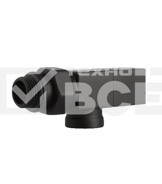 Набор дизайн-вентилей CUBE, осевой черный 1/2