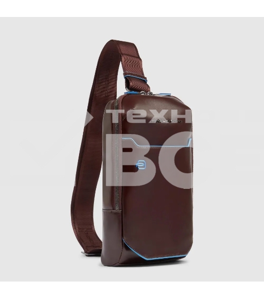 Рюкзак слинг мужской Piquadro Blue Square CA6898B2/MO красное дерево кожа
