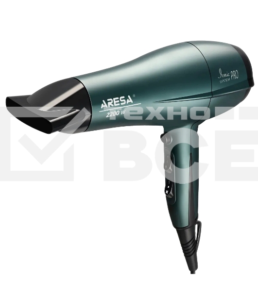 Фен ARESA AR-3218 зеленый, 2200 Вт, ионизация