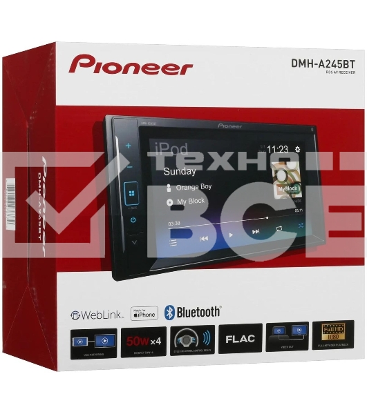 Автомагнитола Pioneer DMH-A245BT 2DIN 4x50Вт
