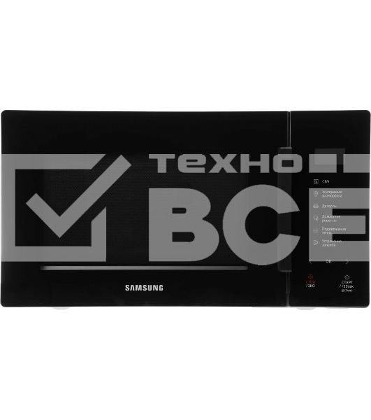 Микроволновая печь Samsung MS23T5018AK/BW черный, 23 л, 800 Вт, переключатели - сенсор