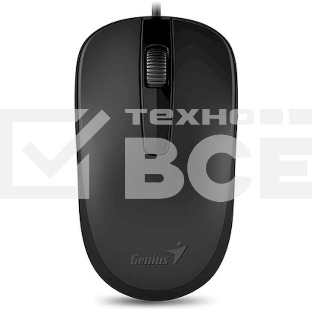 Мышь проводная Genius DX-120 черный, 1000 dpi, USB, кнопки - 3