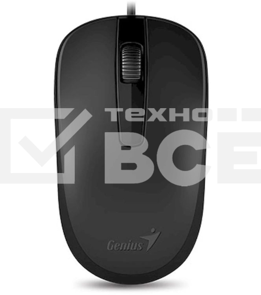 Мышь проводная Genius DX-120 черный, 1000 dpi, USB, кнопки - 3