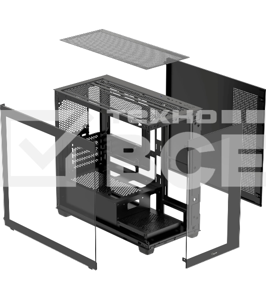 Корпус Ocypus Gamma C52 BK, Micro-Tower, чёрный