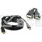 Кабель HDMI 5bites Кабель 5bites APC-014-030 HDMI M / HDMI M V1.4b, высокоскоростной, ethernet+3D, зол.разъемы, ферр.кольца, 3м., фото2