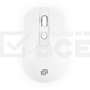 Мышь беспроводная Oklick 509MW белый, 1600 dpi, радиоканал, USB, кнопки - 4
