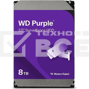 Жесткий диск Western Digital  8TB Purple (WD85PURZ) {Serial ATA III, 5640- rpm, 256Mb, 3.5