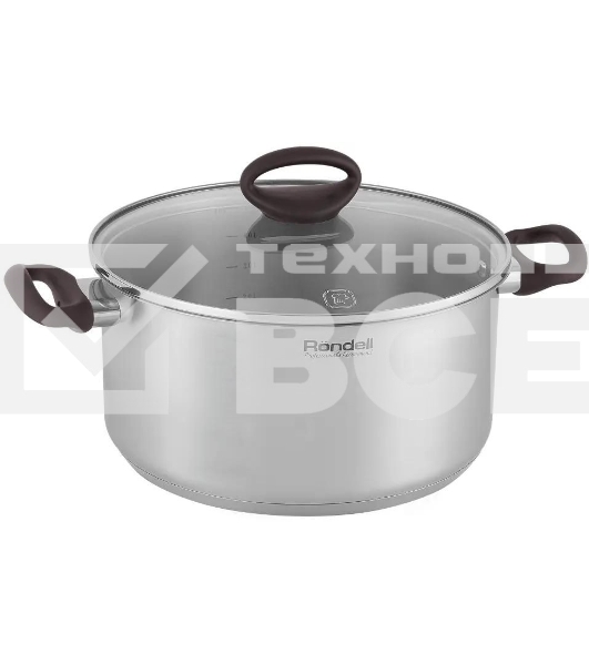 Кастрюля Rondell Tierno RDS-1593, 4.8л, 24см, с крышкой, стальной