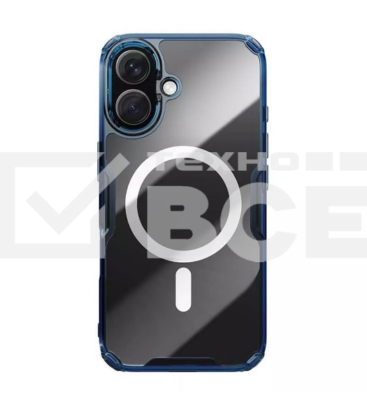 Чехол Nature TPU Pro Magnetic Case, синий, (AP iP16 Plus)