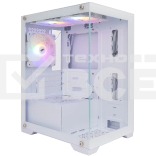Компьютерный корпус 1STPLAYER MIKU Mi2 White / mATX / 3x120mm LED fans / Mi2-WH-3F1-W