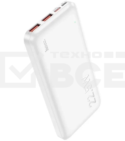 Мобильный аккумулятор Hoco J101 Astute 10000mAh QC3.0/PD3.0 22.5W 5A 2xUSB-A/USB-C белый (J101 ASTUTE WHITE)