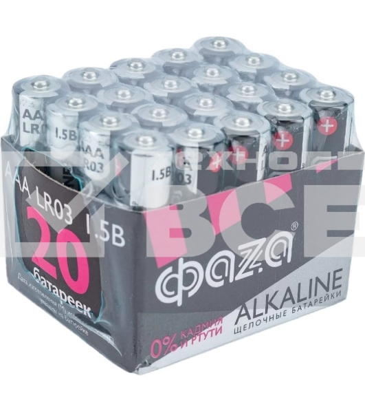 Элемент питания LR03 (AAA) алкалиновая уп. 20 шт. ФАZА Alkaline Pack-20