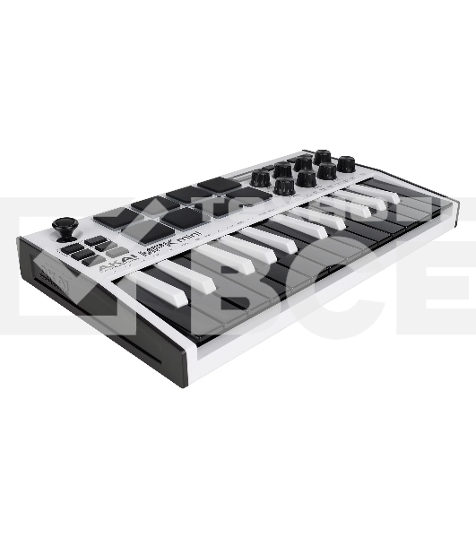 Клавиатура MIDI AKAI [MPK Mini MK3 White] 25 мини клавиш, 8 пэдов, 8 энкодеров, цвет белый