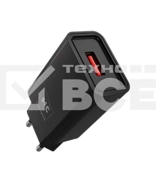 Сетевое зарядное устройство MORE CHOICE (4620202555724) NC07a СЗУ 1USB 2.0A для Type-C, черный