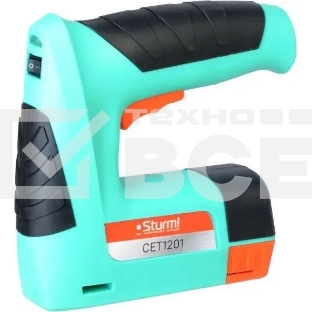 Степлер аккумуляторный Sturm! CET1201 скобы тип 53: 11.4мм 4-10мм гвозди тип 47: 14мм