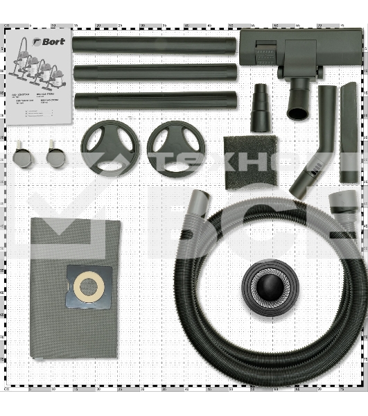 Строительный пылесос Bort BSS-1625-Storm 1600Вт (уборка: сухая/влажная) синий