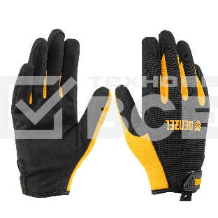 Перчатки универсальные Denzel на липучке, размер 9