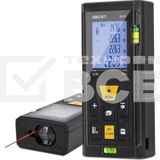Лазерный дальномер Deli DL4171 (Диапазон измерения 0,05~100м, точность измерения: ±3мм)