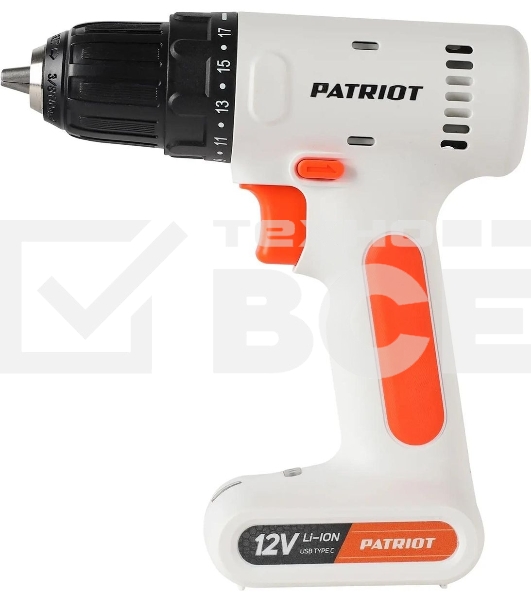 Дрель-шуруповерт аккумуляторная Patriot BR 113Li, Аккумуляторная, 12В, Кейс