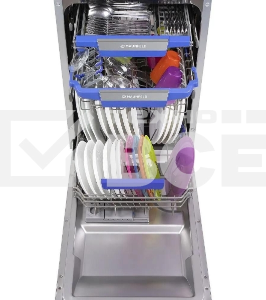 Встраиваемая посудомоечная машина Maunfeld MLP-08IMR, белый/черный, 44.5 см, 10 компл., 47 дБ, класс A++