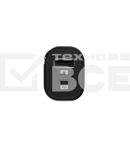 Автомобильное зарядное устройство OLMIO Type-C + USB, 20W, PowerDelivery, QuickCharge3.0, черное