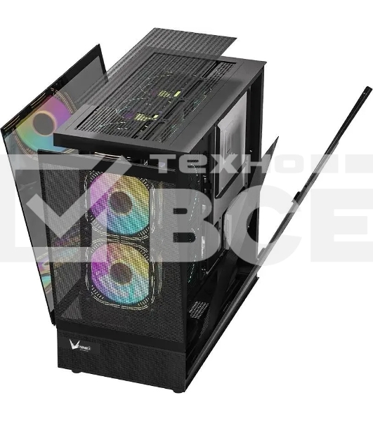 Компьютерный корпус AeroCool / Formula Crystal Z8 черный без БП ATX 9x120mm 7x140mm 1xUSB2.0 1xUSB3.0 1xUSB3.1 audio bott PSU